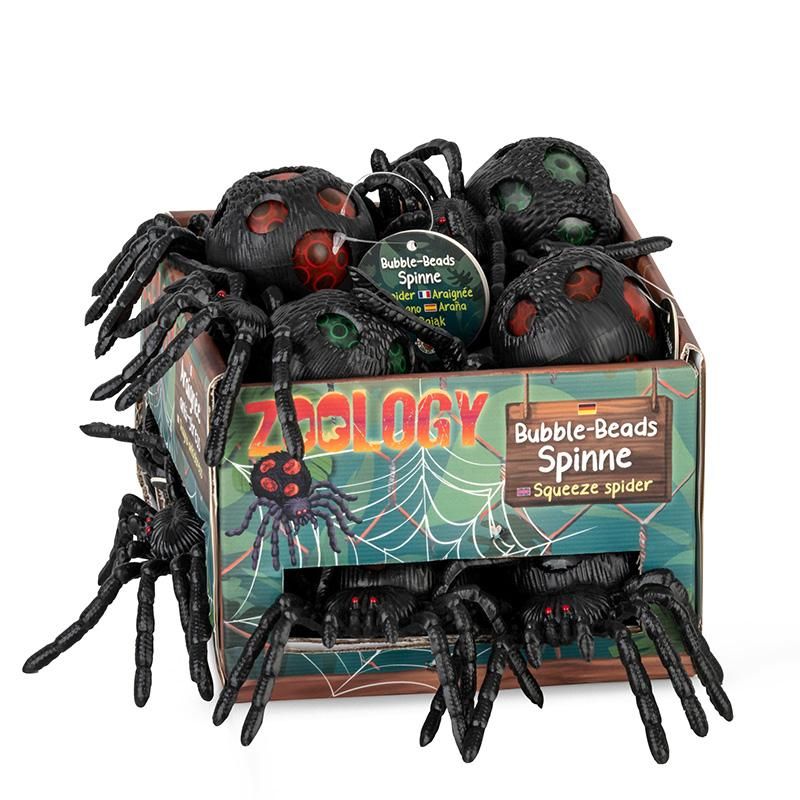 ZOO BUBBLE-BEADS SPINNE SQUEEZE SPINNE, 2-FACH SORTIERT