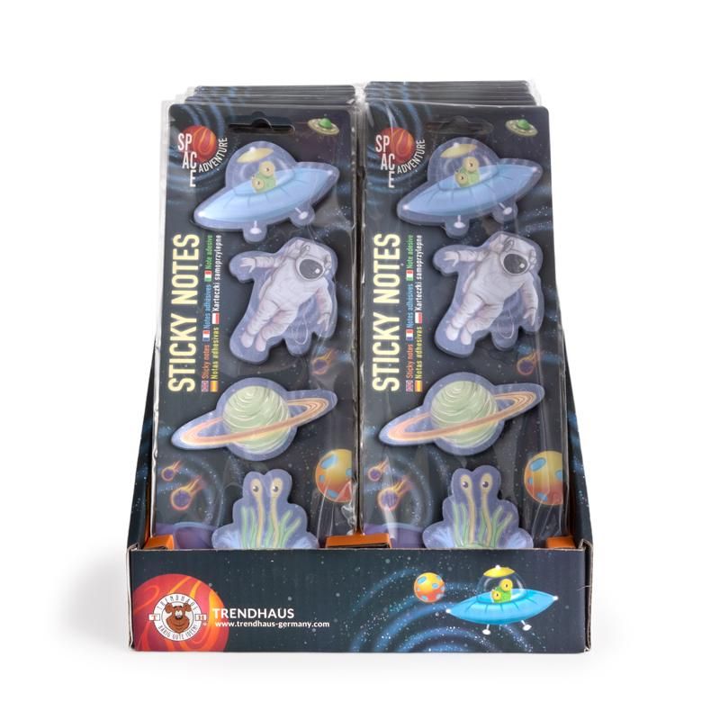 SPACE ADVENTURE STICKY NOTES 4X35 BLATT, 2-FACH SORTIERT