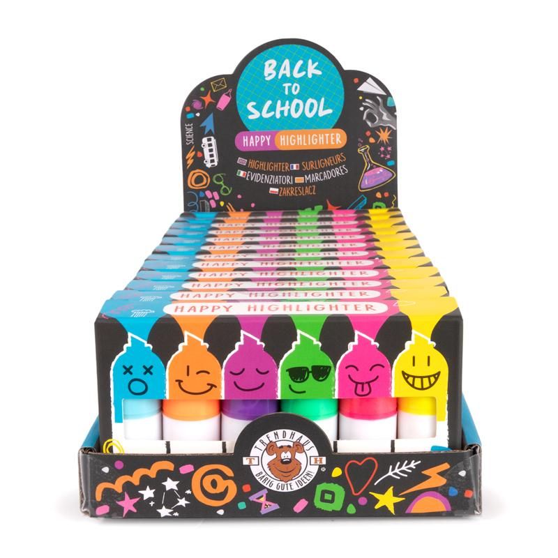 ALLES FÜR DIE SCHULE HAPPY HIGHLIGHTER 6ER-SET