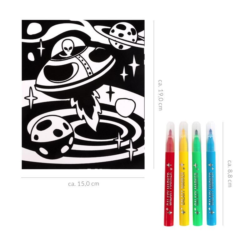 SPACE ADVENTURE GALAXY AUSMALBÜCHER SAMTBILDER INKLUSIVE STIFTEN