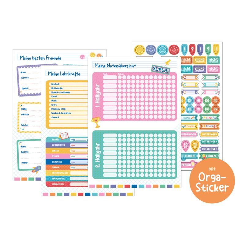 ABC CHAMPIONS HAUSAUFGABENHEFTE MIT ORGA-STICKER