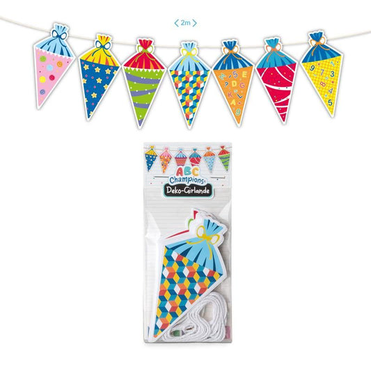 ABC CHAMPIONS GIRLANDE "SCHULTÜTEN"