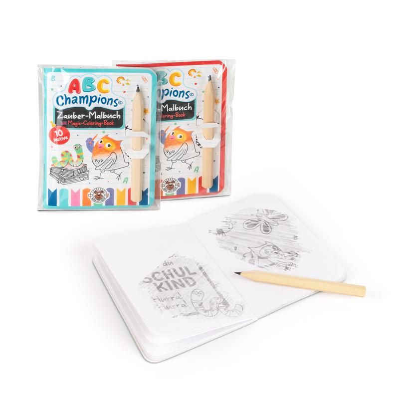 ABC CHAMPIONS ZAUBER-MALBÜCHER MIT BLEISTIFT, 2-FACH SORTIERT