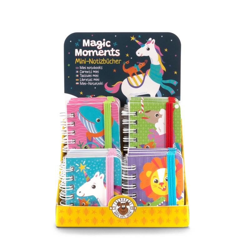 MAGIC MOMENTS MINI-NOTIZBÜCHER MIT GUMMIBAND,4-FACH SORTIERT