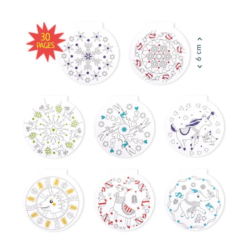 MAGIC MOMENTS MANDALA-GLITZER-MALBLÖCKE 30 BLATT, 3-FACH SORTIERT