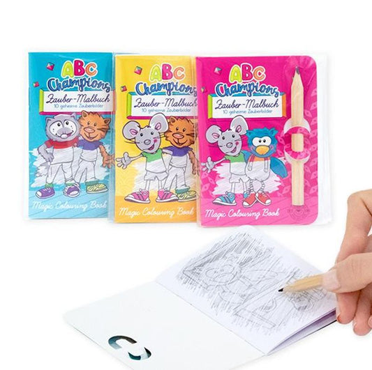 ABC CHAMPIONS ZAUBER-MALBUCH MIT BLEISTIFT, 3-FACH SORTIERT