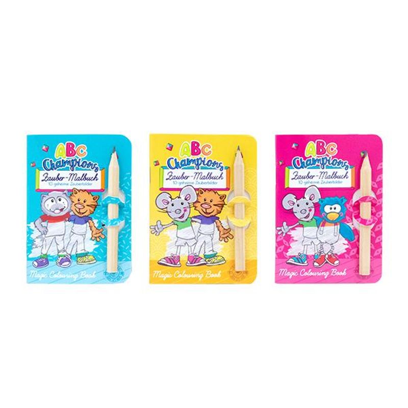 ABC CHAMPIONS ZAUBER-MALBUCH MIT BLEISTIFT, 3-FACH SORTIERT