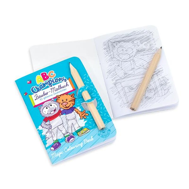 ABC CHAMPIONS ZAUBER-MALBUCH MIT BLEISTIFT, 3-FACH SORTIERT