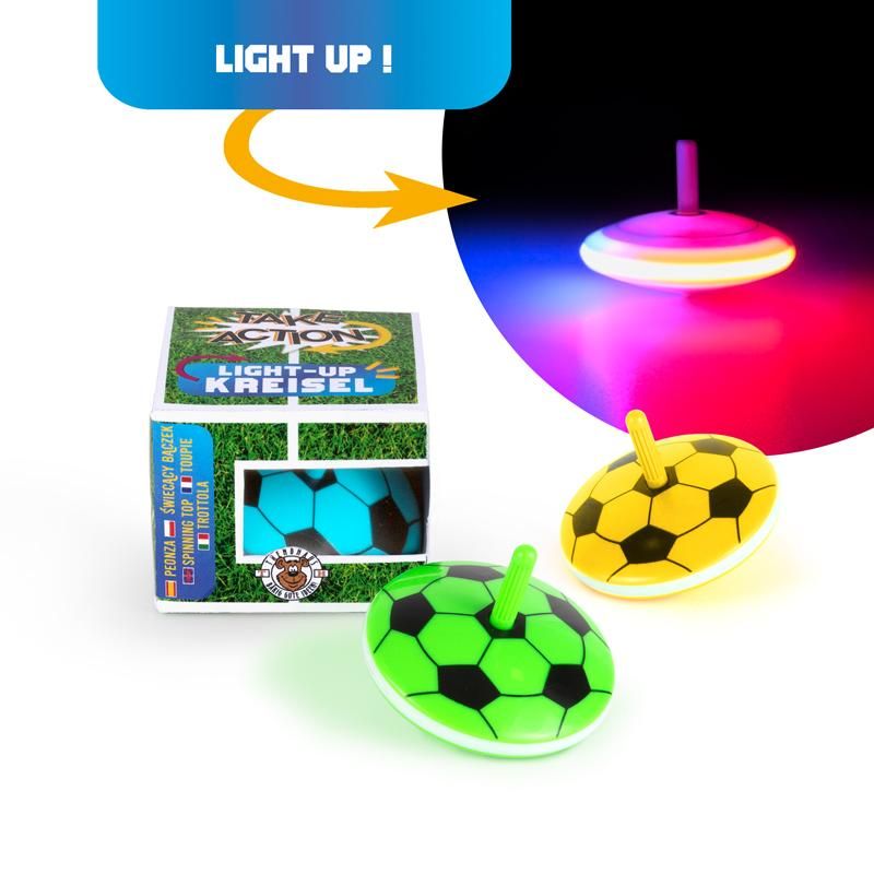 CHAMPIONS GAMES FUSSBALL TAKE ACTION FB LIGHT-UP KREISEL, 3-FACH SORTIERT