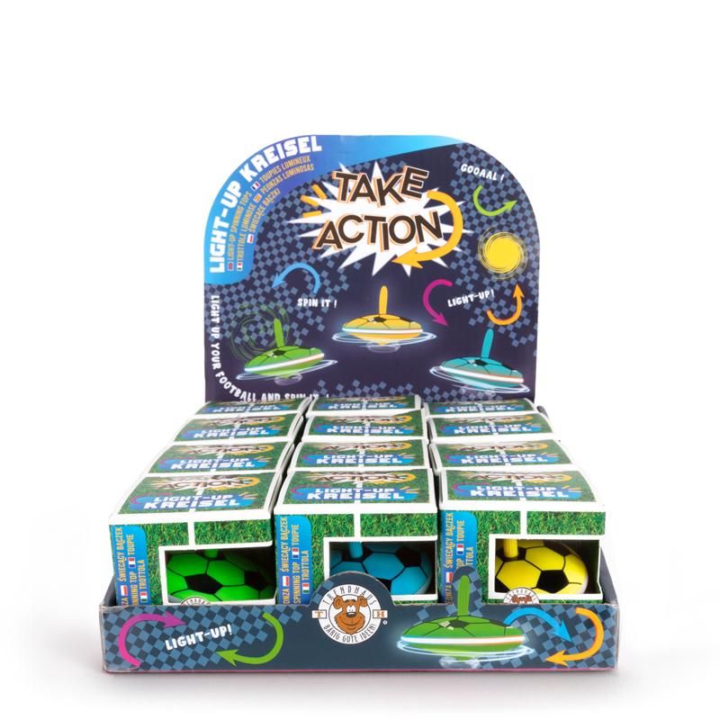 CHAMPIONS GAMES FUSSBALL TAKE ACTION FB LIGHT-UP KREISEL, 3-FACH SORTIERT