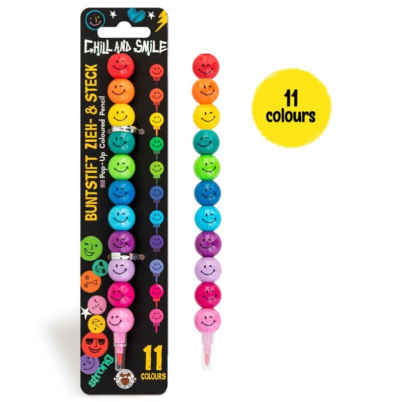 CHILL AND SMILE BUNTSTIFT ZIEH- & STECK 11-TEILIG