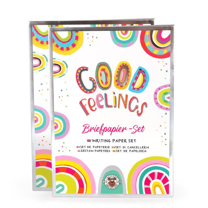 GOOD FEELINGS BRIEFPAPIER-SET MIT STICKERSHEFT 21-TEILIG