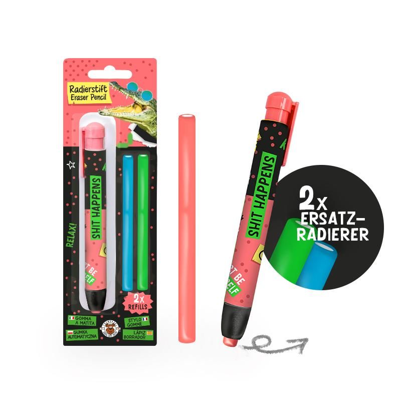 BACK TO SCHOOL RADIERSTIFT MIT REFILLS 3-TEILIG, 3-FACH SORTIERT
