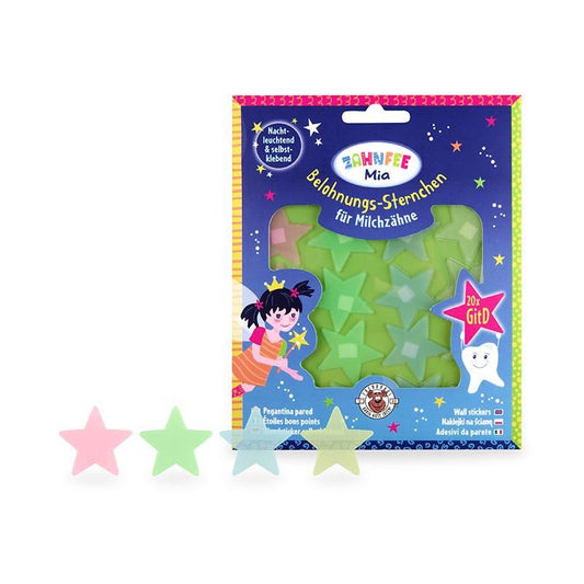 ZAHNFEE BELOHNUNGSSTERNE NACHTLEUCHTEND 20-TEILIG