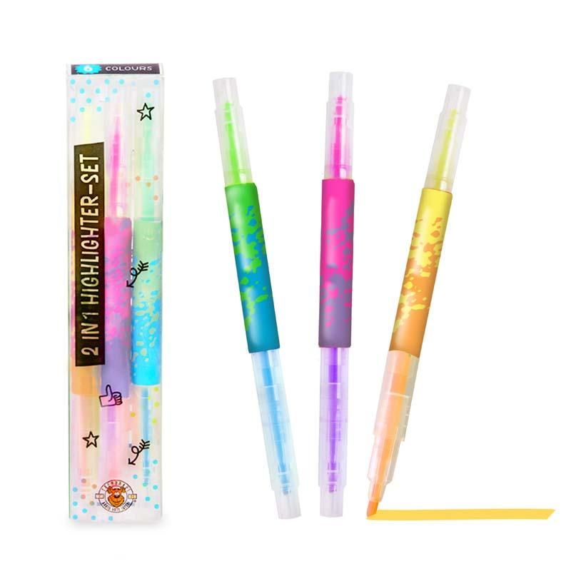 BACK TO SCHOOL 2 IN 1 HIGHLIGHTER 3ER-SET