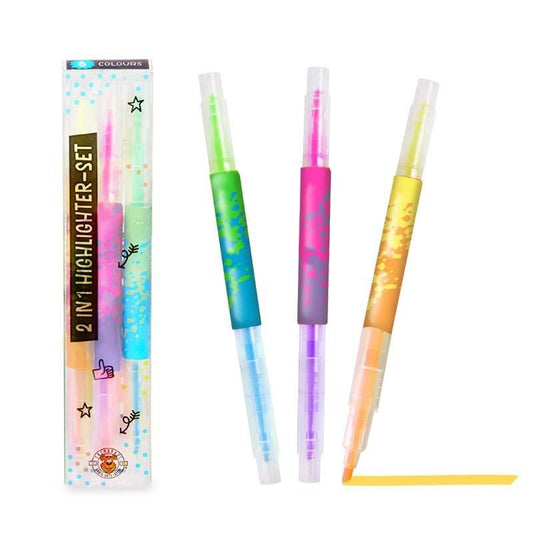 BACK TO SCHOOL 2 IN 1 HIGHLIGHTER 3ER-SET