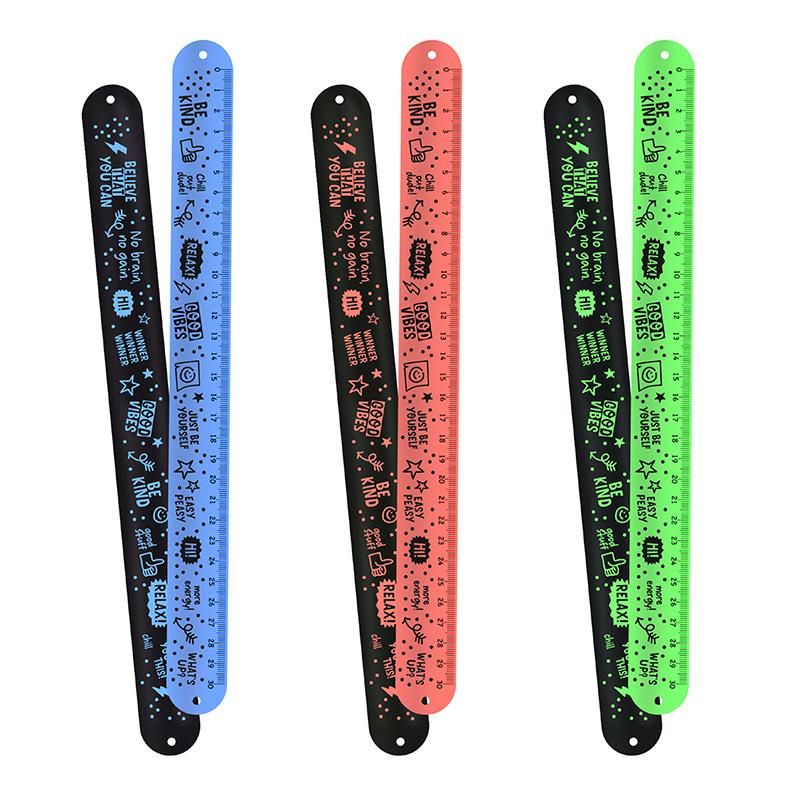 BACK TO SCHOOL SNAP-IT LINEAL NACHTLEUCHTEND 30CM, 3-FACH SORTIERT