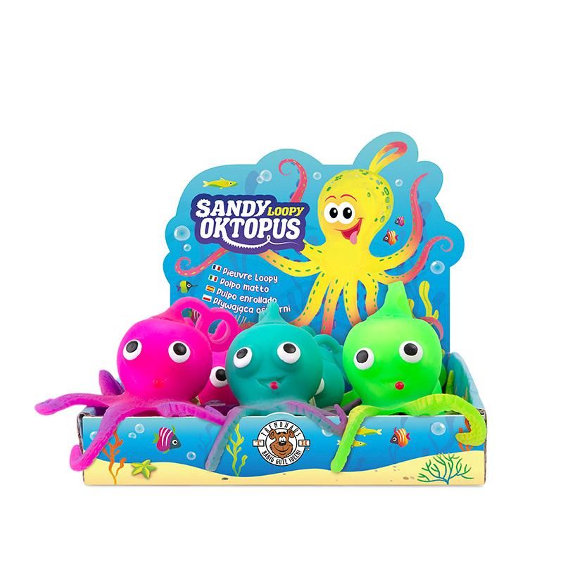 SANDY OKTOPUS SQUEEZY-FINGER-OKTOPUS, 3-FACH SORTIERT