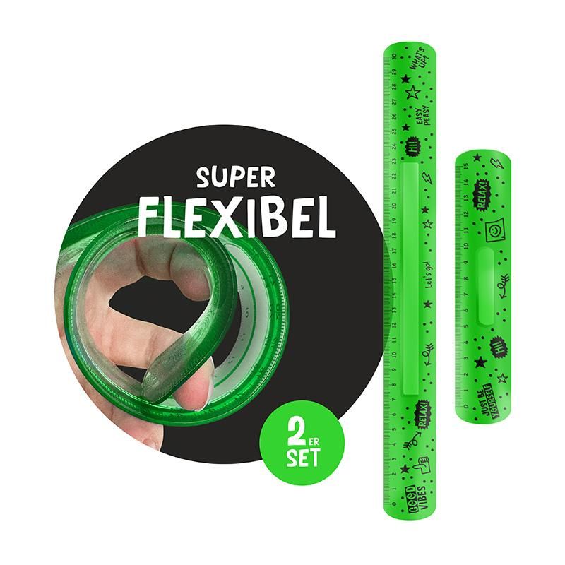 BACK TO SCHOOL NE FLEXI-LINEAL-SET 15CM & 30CM, 3-FACH SORTIERT