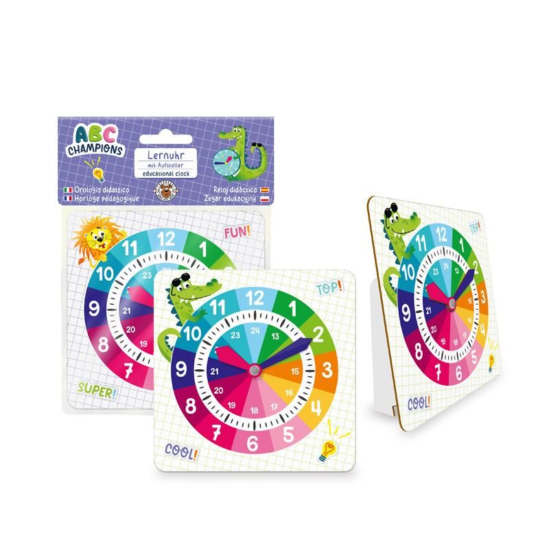 ABC LERNUHR MIT AUFSTELLER, 2-FACH SORTIERT