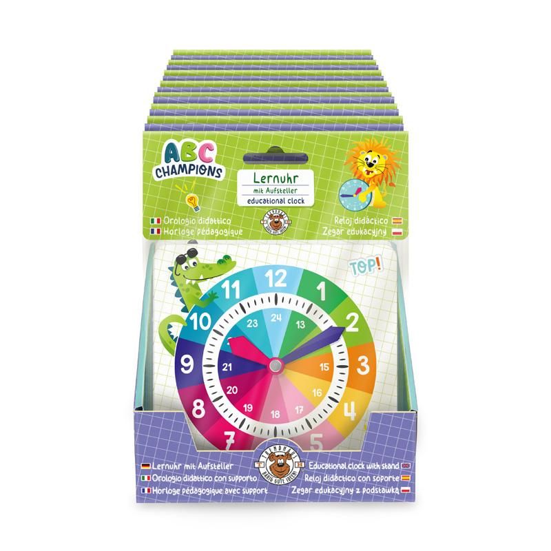 ABC LERNUHR MIT AUFSTELLER, 2-FACH SORTIERT