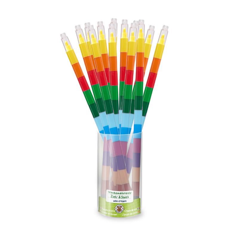 ABC WACHSMALKREIDE ZIEH-& STECK 12-TEILIG