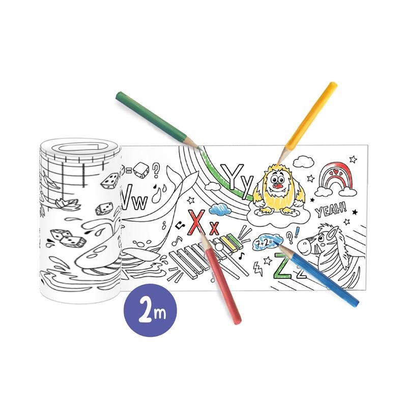 ABC LERN- & AUSMALSET AUF PAPIERROLLE