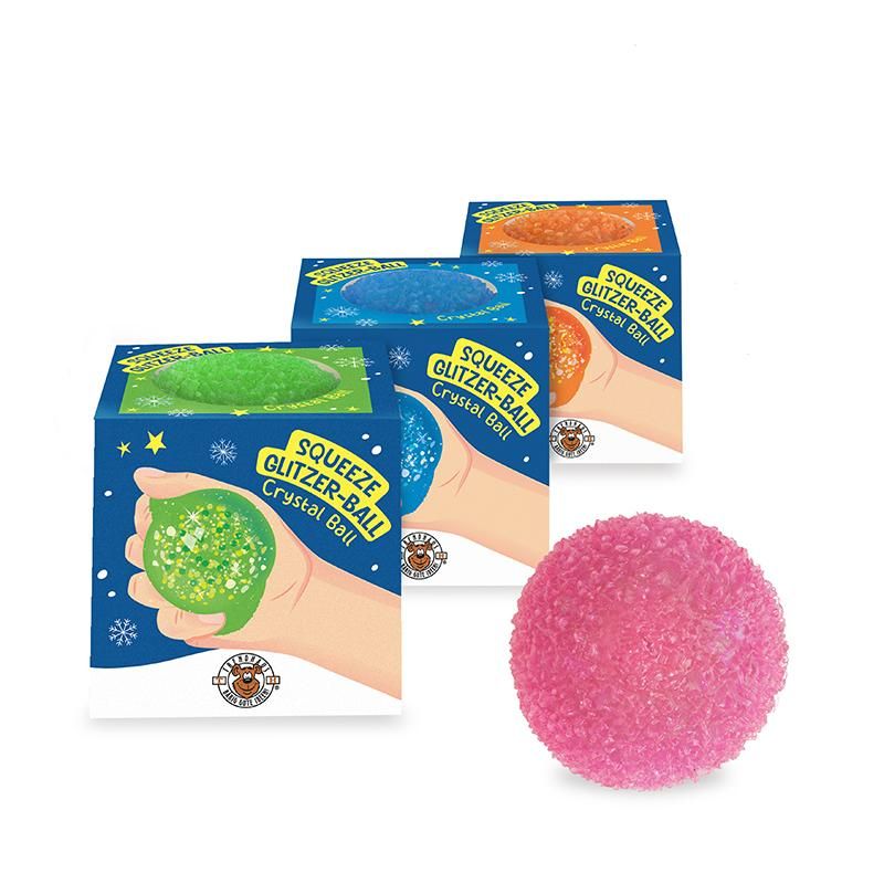 MAGIC MOMENTS SQUEEZE GLITZER-BALL, 4-FACH SORTIERT