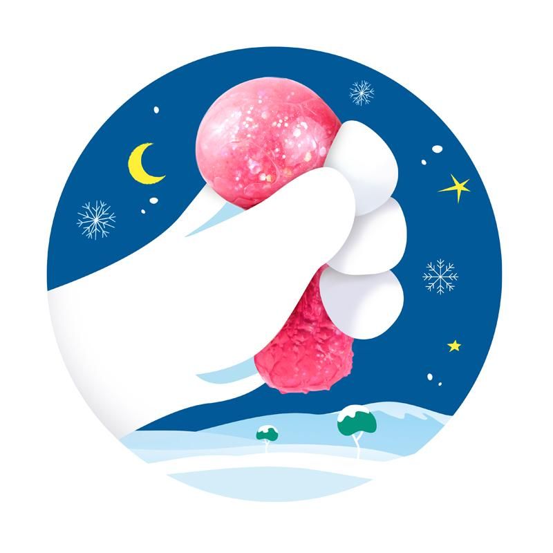 MAGIC MOMENTS SQUEEZE GLITZER-BALL, 4-FACH SORTIERT