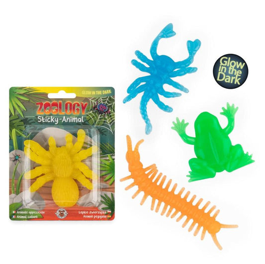 ZOO STICKYTIER NACHTLEUCHTEND, 4-FACH SORTIERT