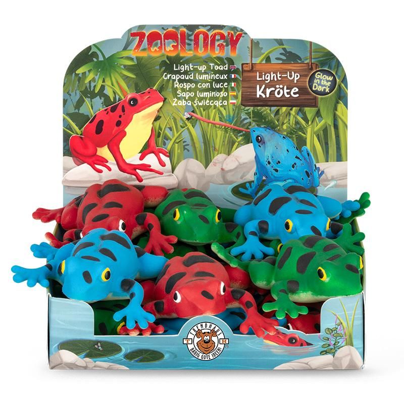 ZOO STRETCHY LIGHT-UP KRÖTE NACHTLEUCHTEND, 3-FACH SORTIERT