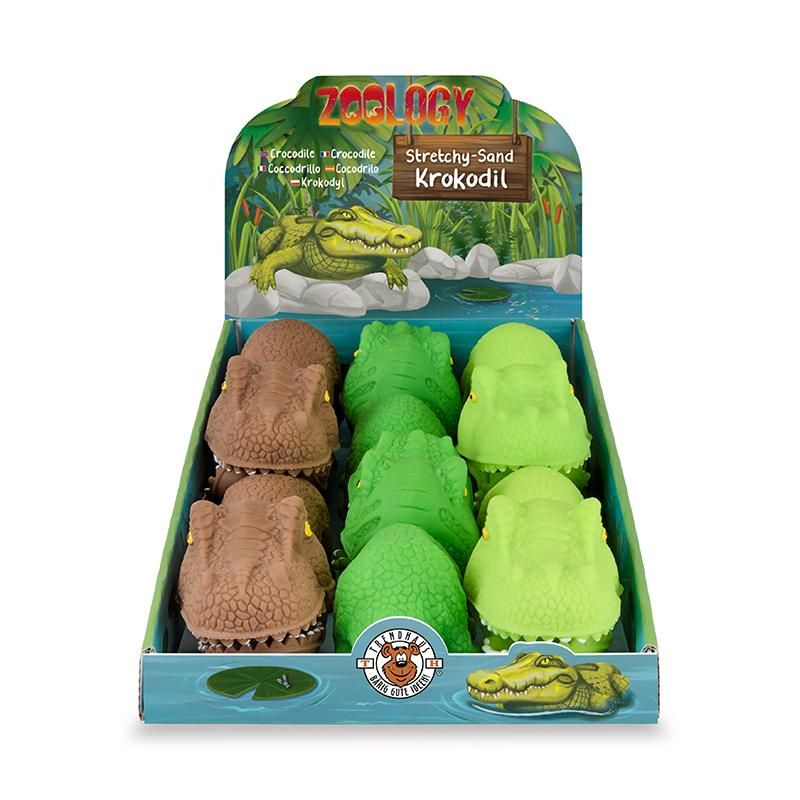 ZOO STRETCHY-SAND KROKODIL, 3-FACH SORTIERT