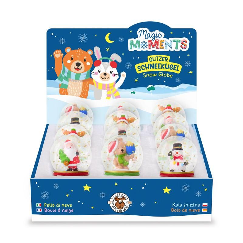 MAGIC MOMENTS SCHNEEKUGEL GLITZER, 4-FACH SORTIERT