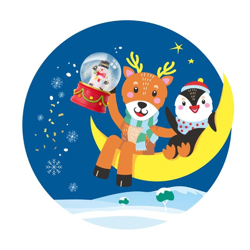 MAGIC MOMENTS SCHNEEKUGEL GLITZER, 4-FACH SORTIERT