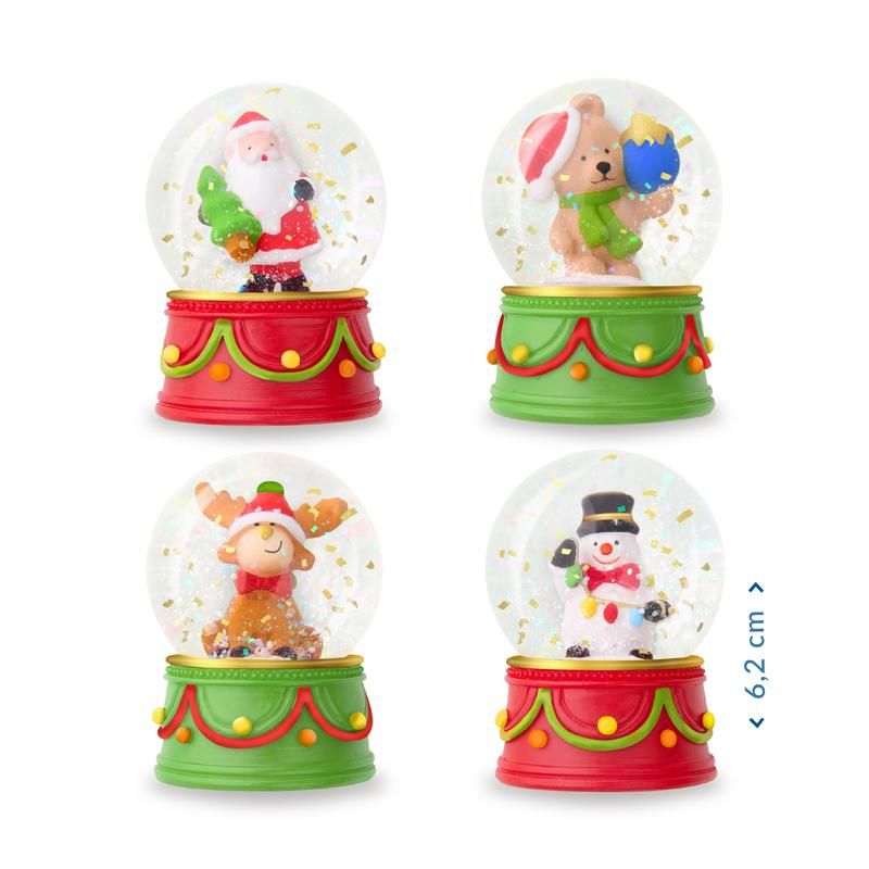 MAGIC MOMENTS SCHNEEKUGEL GLITZER, 4-FACH SORTIERT