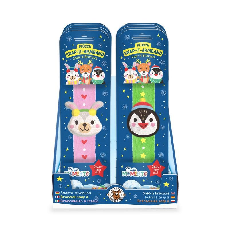 MAGIC MOMENTS PLÜSCH SNAP-ARMBAND, 3-FACH SORTIERT