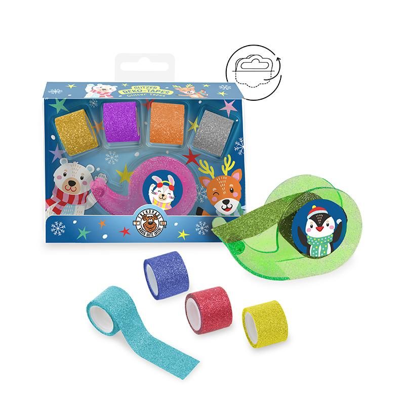 MAGIC MOMENTS GLITZER-TAPES INKL. ABROLLER 6-TEILIG, 2-FACH SORTIERT