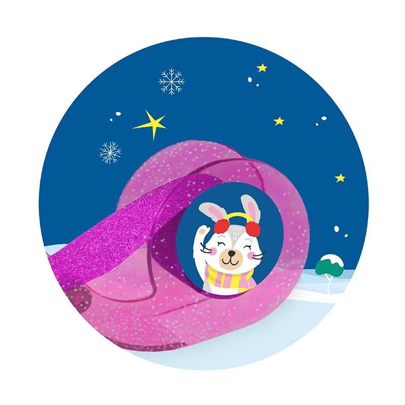 MAGIC MOMENTS GLITZER-TAPES INKL. ABROLLER 6-TEILIG, 2-FACH SORTIERT