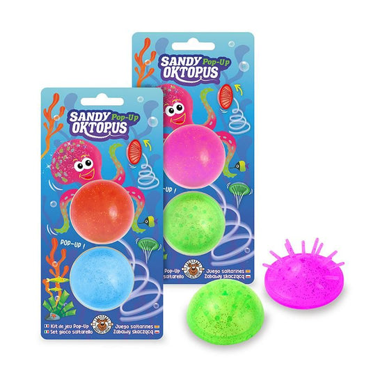SANDY OKTOPUS POP-UP-SPIEL 2ER-SET, 2-FACH SORTIERT