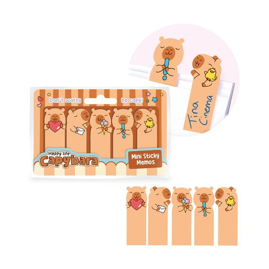 CAPYBARA HAPPY LIFE STICKY NOTES 5X30 BLATT
