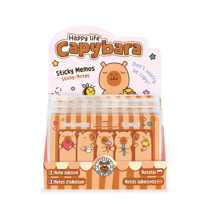 CAPYBARA HAPPY LIFE STICKY NOTES 5X30 BLATT