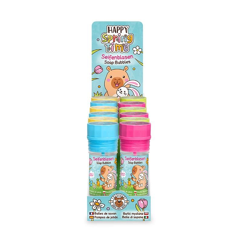 CAPYBARA HAPPY SPRING SEIFENBLASEN-SPIEL 50ML, 4-FACH SORTIERT