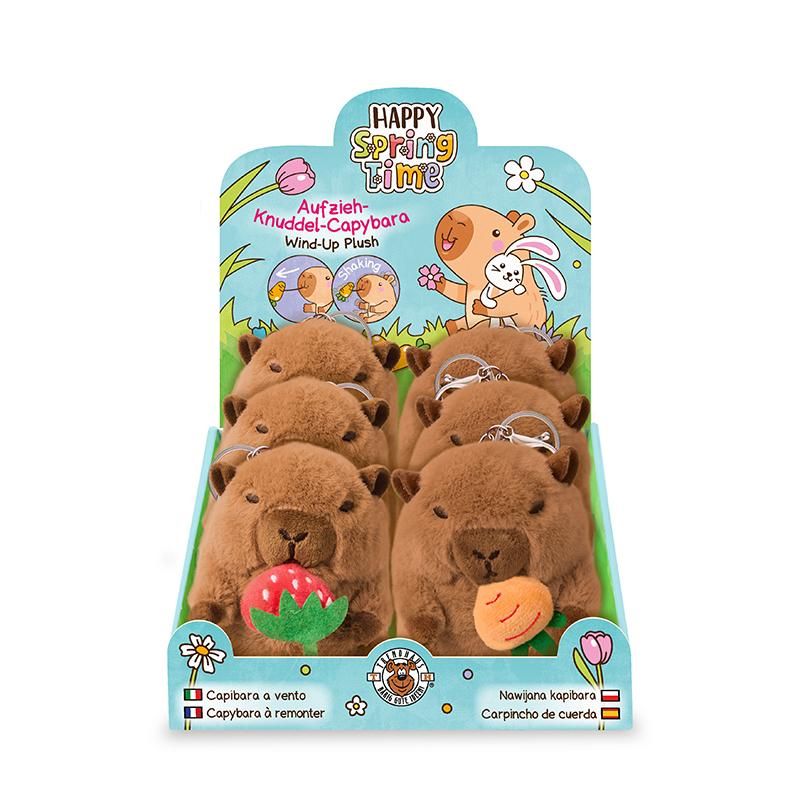 CAPYBARA HAPPY SPRING AUFZIEH-KNUDDEL-CAPYBARA MIT FRUCHT, 2-FACH SORTIERT