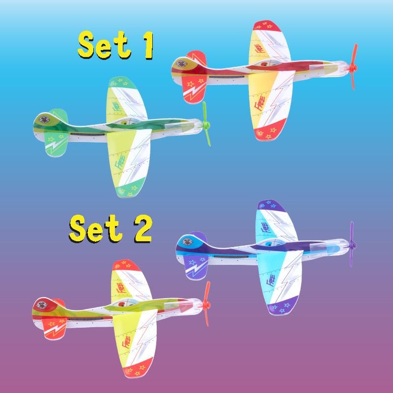 SPEED FOAM GLEITER FLUGZEUG 2ER-SET, 2-FACH SORTIERT