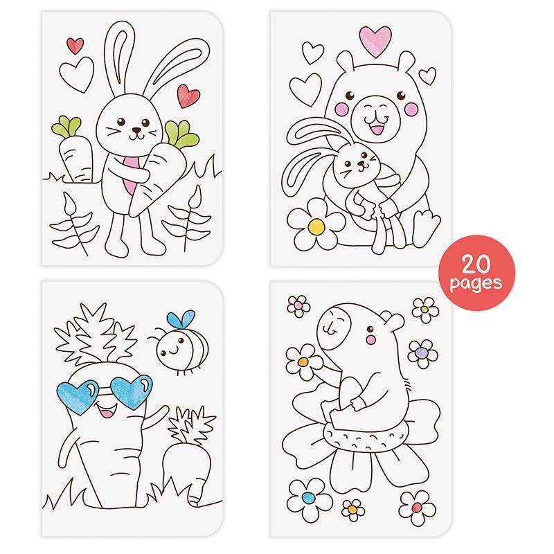 CAPYBARA HAPPY SPRING STICKERMALBUCH INKL. DIAMOND-STICKER