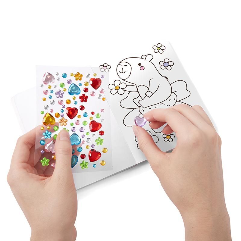 CAPYBARA HAPPY SPRING STICKERMALBUCH INKL. DIAMOND-STICKER