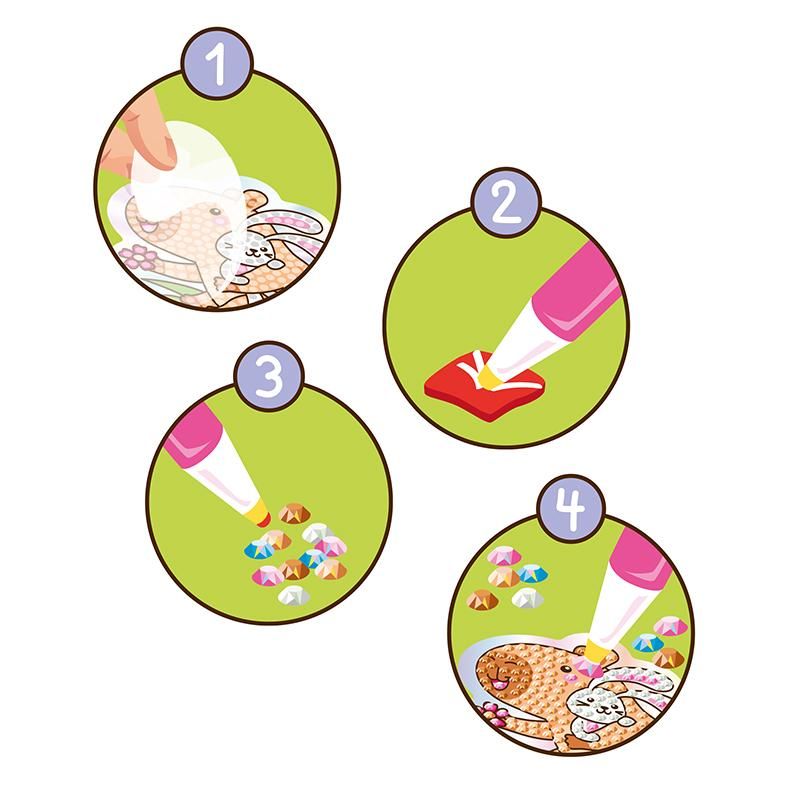 CAPYBARA HAPPY SPRING DIAMOND-PAINTING STICKER-SET