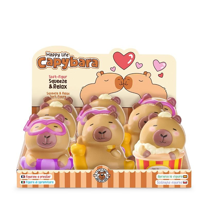 CAPYBARA LOVE ANTI-STRESS SOFT-FIGUREN SQUEEZE CA. 9,8 CM