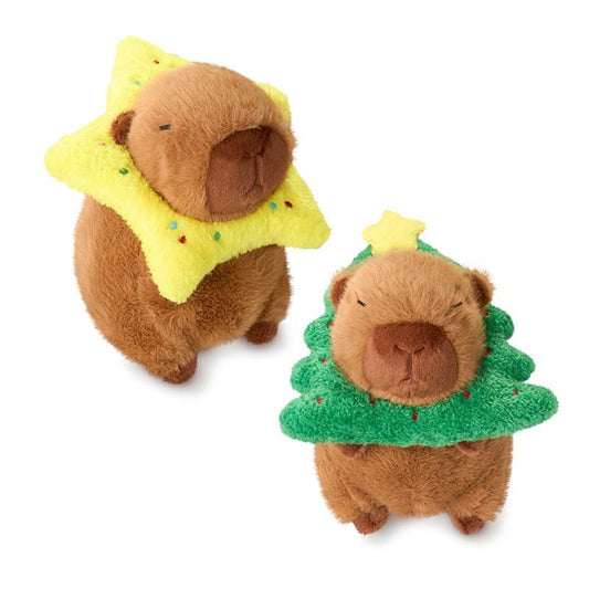 WEIHNACHTSPLÜSCHTIER CAPYBARA, 2 VERSCHIEDENE
