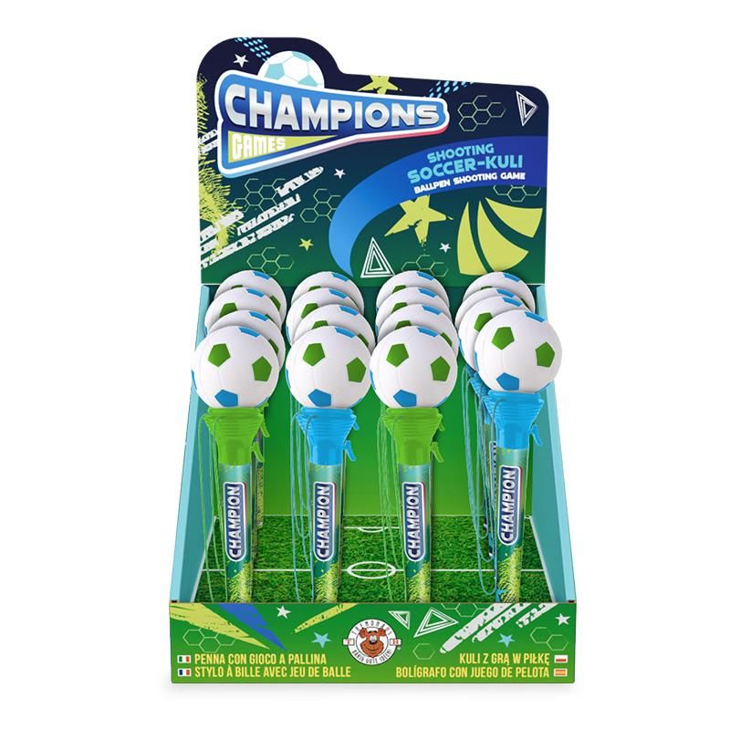 CHAMPIONS GAMES FUSSBALL KULI MIT BALL-SCHIESS-SPIEL, 2-FACH SORTIERT